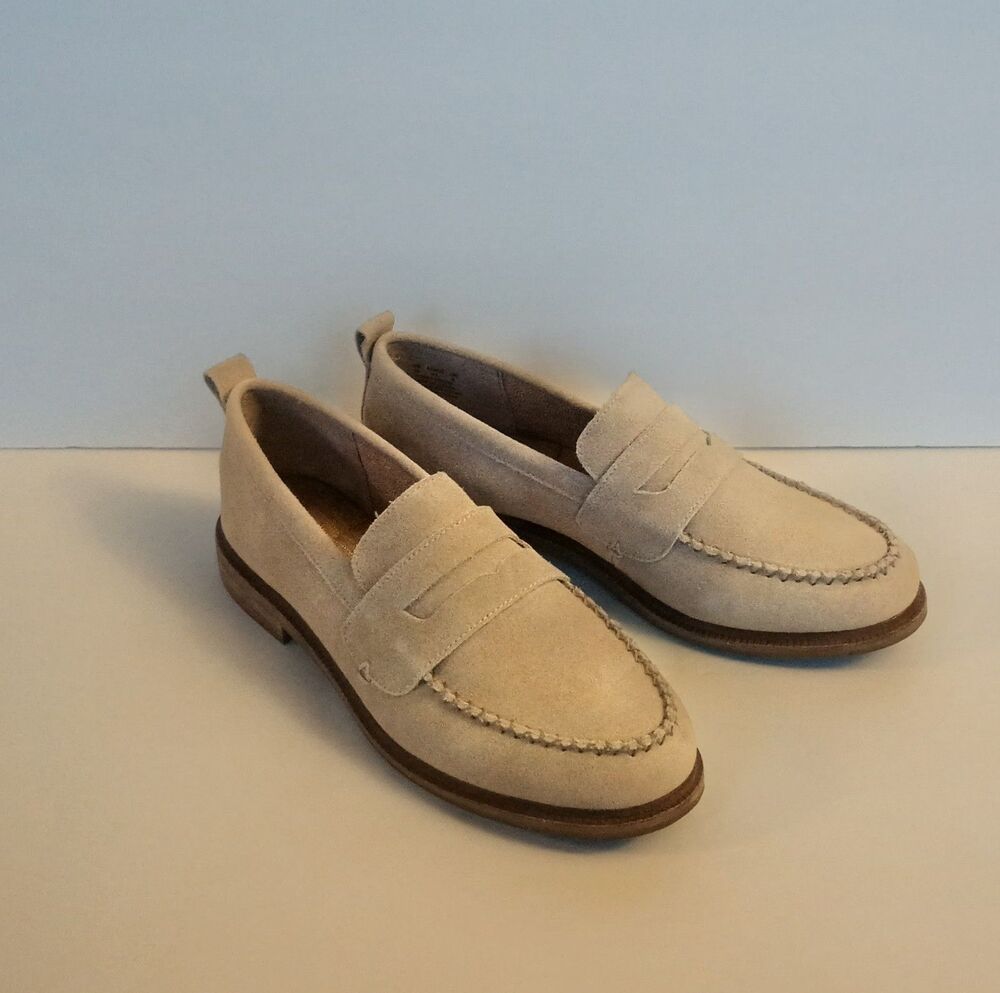 Kelsi Dagger Brooklyn Abner Suede Loafers Whipstitch Penny Womens 10 - Picture 3 of 9